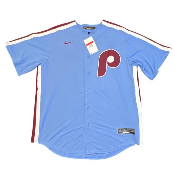 Nike Rhys Hoskins Retro 80's Style Philadelphia Phillies Jersey Men's Size Large